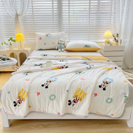 91家纺网 家纺一手货源 找家纺 八方汇 2023新款针织安抚豆豆被夏凉被  迪士尼-米奇