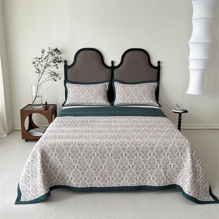 91家纺网 家纺一手货源 找家纺 （总）汇庭 2023新款雅丝床盖三件套