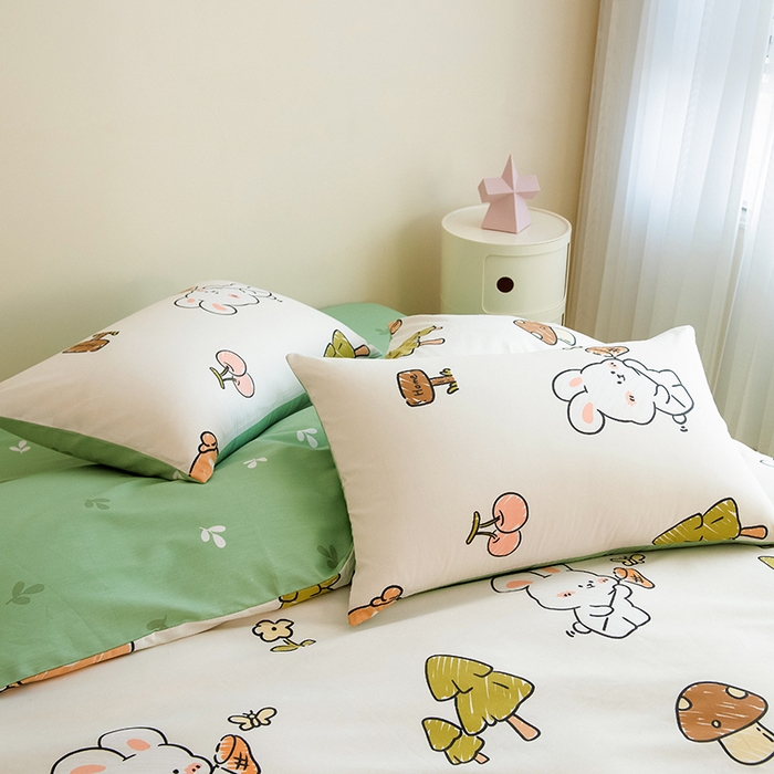 91家纺网 家纺一手货源 找家纺 芃成家纺2023新款全棉13070四件套 动物世界