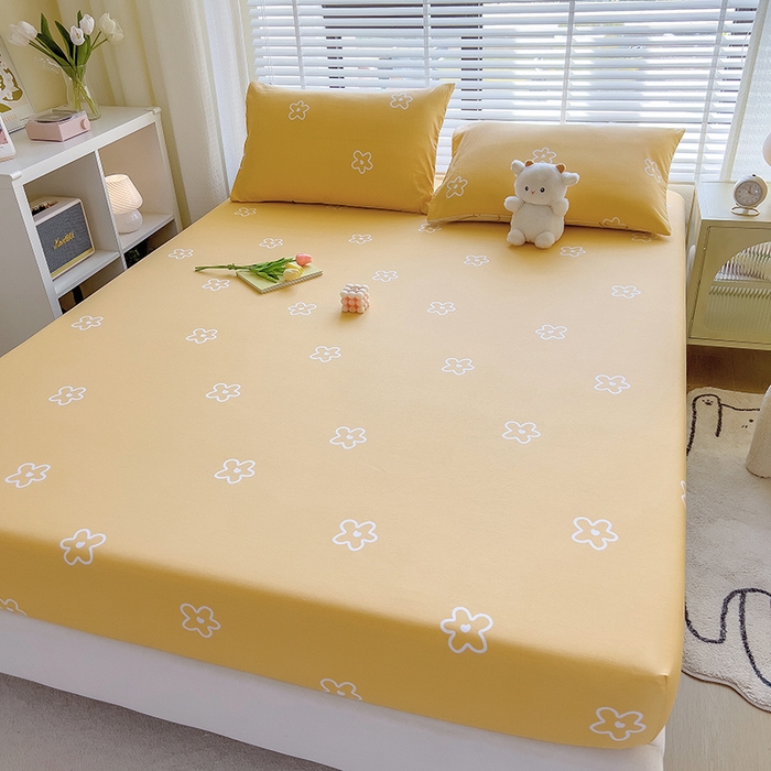 91家纺网 家纺一手货源 找家纺 芃成家纺 2023新款全棉13070单床笠 小黄花