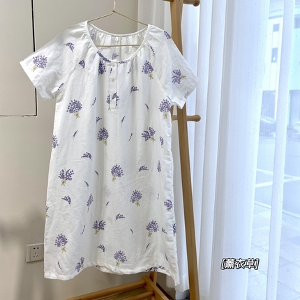 91家纺网 家纺一手货源 找家纺 （总）源启生活 2023新款夏季双层纱睡裙