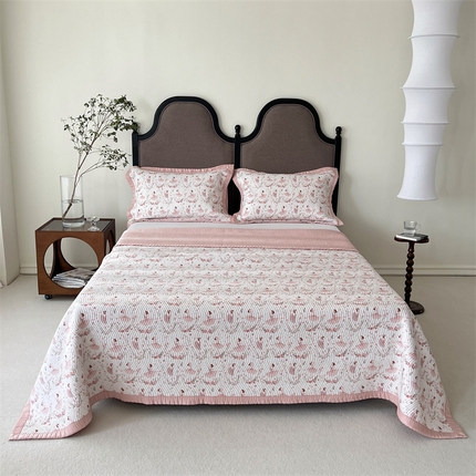 91家纺网 家纺一手货源 找家纺 （总）汇庭 2023新款雅丝床盖三件套