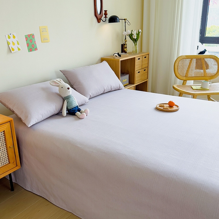 91家纺网 家纺一手货源 找家纺 芃成家纺 2023新款全棉老粗布床单 奶咖