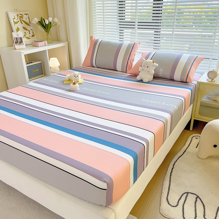 91家纺网 家纺一手货源 找家纺 芃成家纺 2023新款全棉13070单床笠 时尚之约