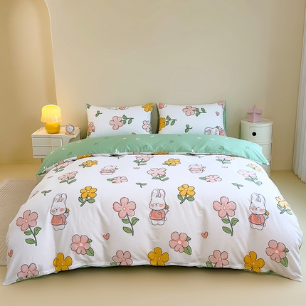 芃成家纺 2023新款全棉13070四件套 时尚小兔
