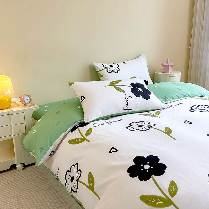 91家纺网 家纺一手货源 找家纺 芃成家纺2023新款全棉13070四件套 花恋