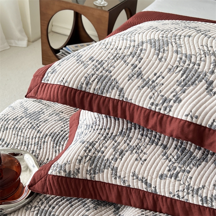 91家纺网 家纺一手货源 找家纺 汇庭 2023新款雅丝床盖三件套 薇薇雅