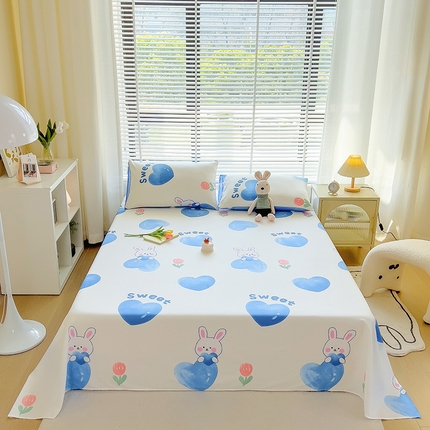 芃成家纺 2023新款全棉13070单床单 开心兔