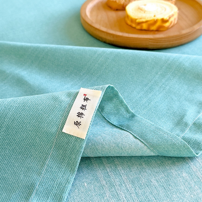 91家纺网 家纺一手货源 找家纺 芃成家纺 2023新款全棉老粗布床单 水蓝