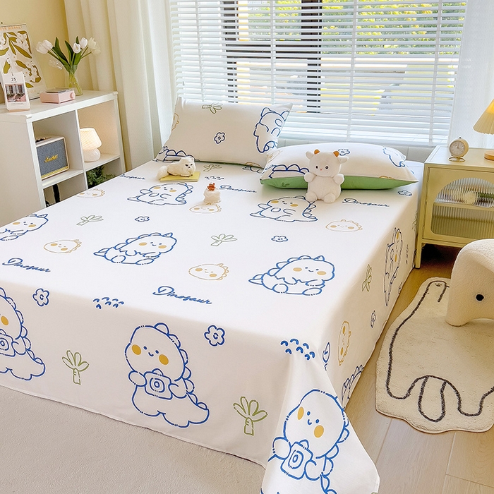 91家纺网 家纺一手货源 找家纺 芃成家纺 2023新款全棉13070单床单 小恐龙