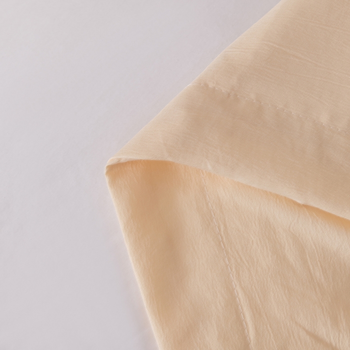 91家纺网 家纺一手货源 找家纺 梦舒羽 2025新款水洗棉麻单人枕头套亲肤双人枕套 鹅黄色