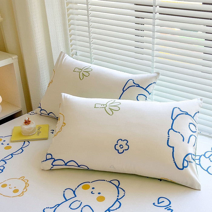 91家纺网 家纺一手货源 找家纺 芃成家纺 2023新款全棉13070单床笠 小恐龙