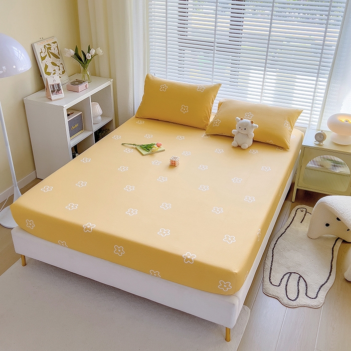 91家纺网 家纺一手货源 找家纺 芃成家纺 2023新款全棉13070单床笠 小黄花