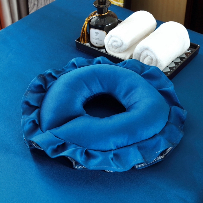 91家纺网 家纺一手货源 找家纺 莉人坊 2023新款贵妃缎按摩床床罩系列 逃之夭夭宝蓝