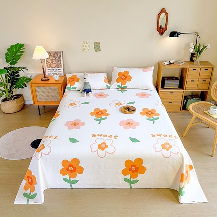 芃成家纺 2023新款全棉老粗布床单 初夏