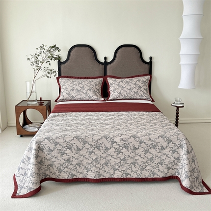 91家纺网 家纺一手货源 找家纺 （总）汇庭 2023新款雅丝床盖三件套