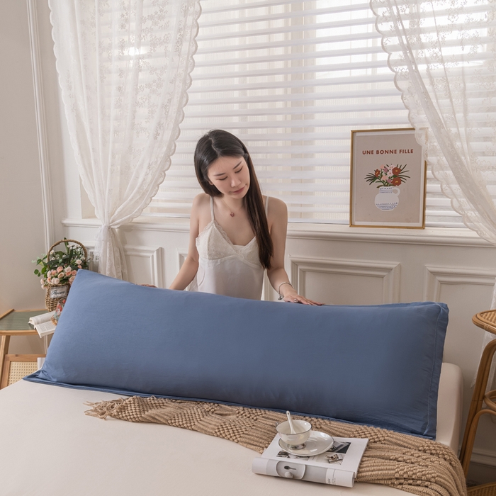 91家纺网 家纺一手货源 找家纺 梦舒羽 2025新款水洗棉麻单人枕头套亲肤双人枕套 宾利兰