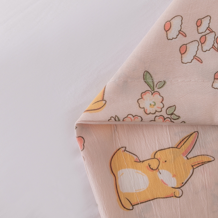 91家纺网 家纺一手货源 找家纺 新款水洗棉麻单人枕头套亲肤双人枕套 花中鹿