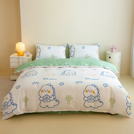 芃成家纺 2023新款全棉13070四件套 小恐龙