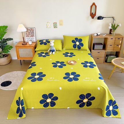 芃成家纺 2023新款全棉老粗布床单 花漾