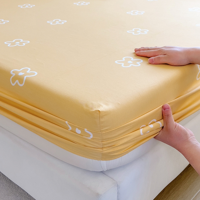 91家纺网 家纺一手货源 找家纺 芃成家纺 2023新款全棉13070单床笠 小黄花