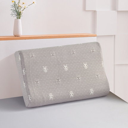 佳梦达 2023新款全棉空气层记忆棉乳胶枕头枕芯（系列三）-乳胶枕  按摩颗粒款40*60cm/只灰色（含内外套）