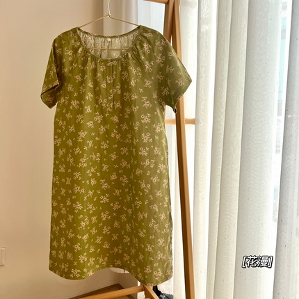 91家纺网 家纺一手货源 找家纺 源启生活 2023新款夏季双层纱睡裙 花漫