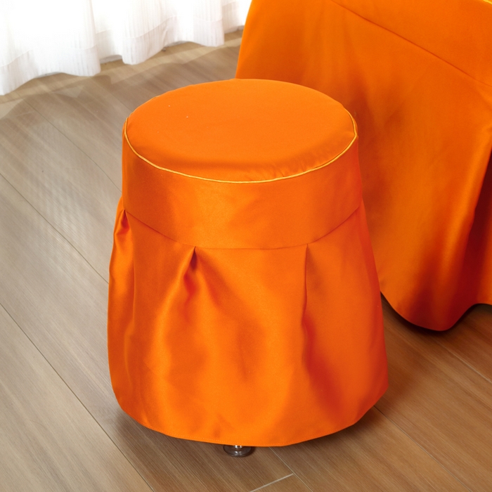 91家纺网 家纺一手货源 找家纺 莉人坊 2023新款贵妃缎按摩床床罩系列 逃之夭夭橘色