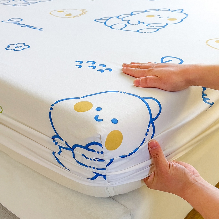 91家纺网 家纺一手货源 找家纺 芃成家纺 2023新款全棉13070单床笠 小恐龙