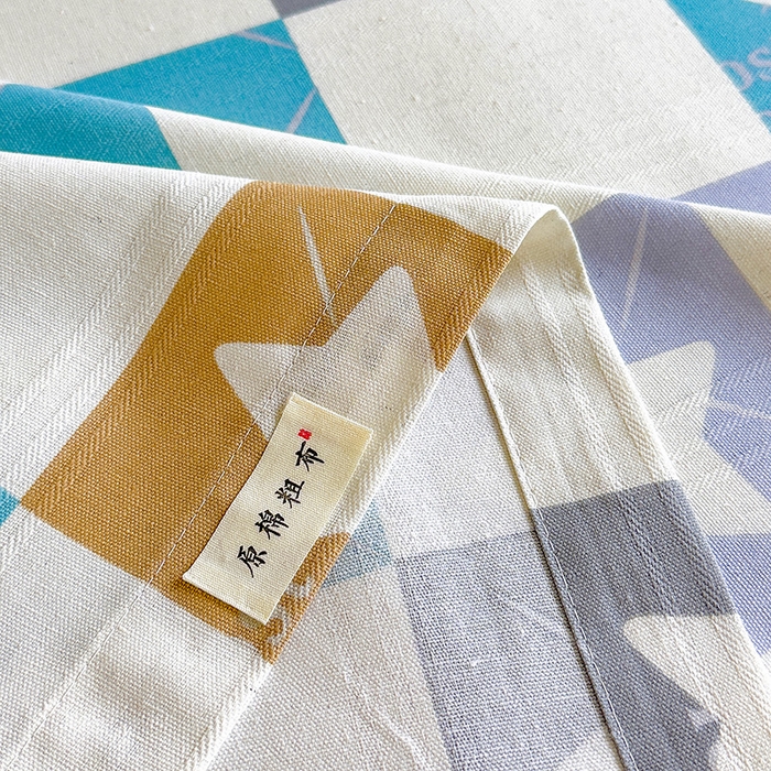 91家纺网 家纺一手货源 找家纺 芃成家纺 2023新款全棉老粗布床单 心心相印