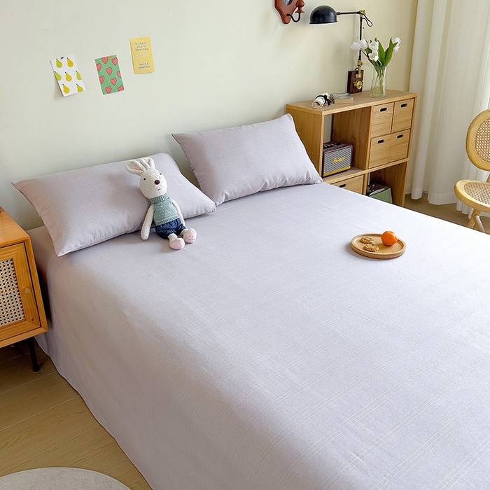 91家纺网 家纺一手货源 找家纺 芃成家纺 2023新款全棉老粗布床单 奶咖