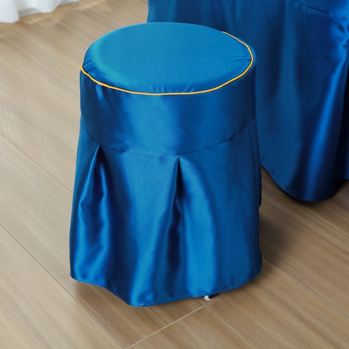 91家纺网 家纺一手货源 找家纺 莉人坊 2023新款贵妃缎按摩床床罩系列 逃之夭夭宝蓝