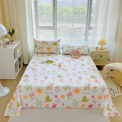 芃成家纺 2023新款全棉13070单床单 小园丁