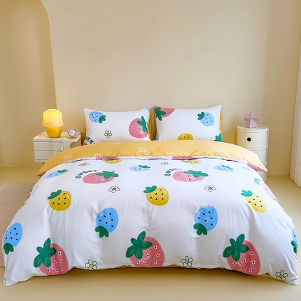 芃成家纺 2023新款全棉13070四件套 草莓之恋