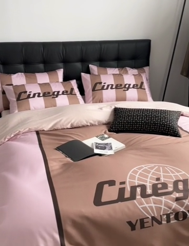 91家纺网 家纺一手货源 找家纺 （总）圆岛 2023新款原创美式复古长绒棉全棉数码印花四件套 风格一