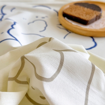 芃成家纺 2023新款全棉老粗布床笠 草莓熊