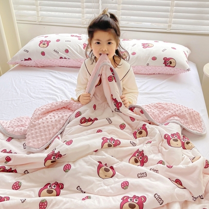 91家纺网 家纺一手货源 找家纺 （总）八方汇 2023新款针织安抚卡通豆豆夏凉被风格二