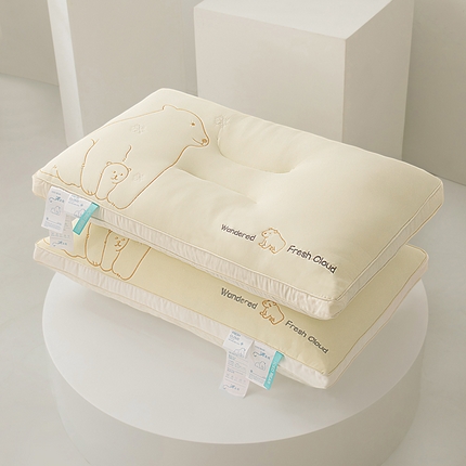 贵夫人 2023新款枕芯枕头冰冰熊 杏仁黄