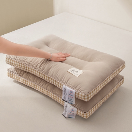 贵夫人 2023新款良品分区舒睡枕枕芯枕头 卡其