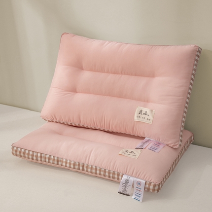 贵夫人 2023新款良品分区舒睡枕枕芯枕头 橘粉