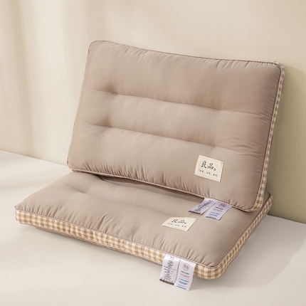 91家纺网 家纺一手货源 找家纺 贵夫人 2023新款良品分区舒睡枕枕芯枕头 卡其