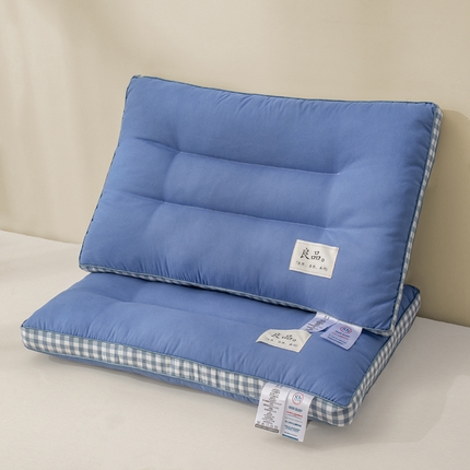 91家纺网 家纺一手货源 找家纺 贵夫人 2023新款良品分区舒睡枕枕芯枕头 蓝色