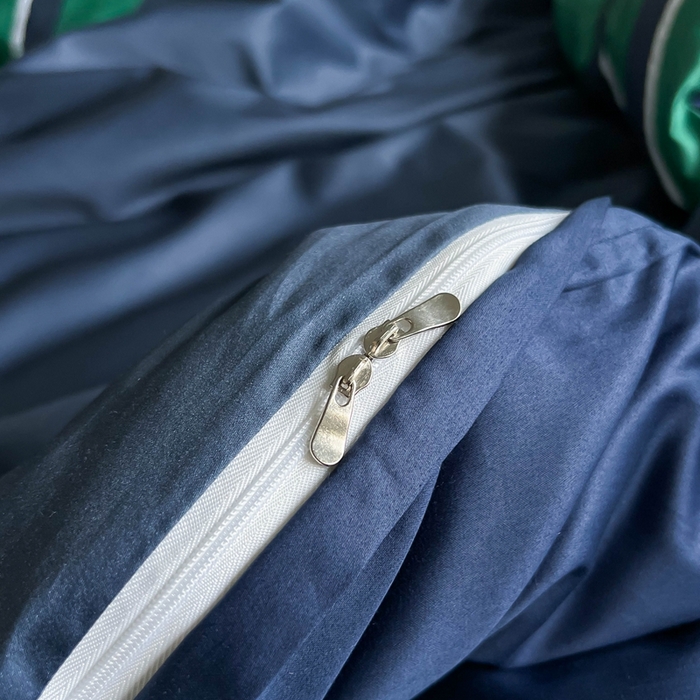 91家纺网 家纺一手货源 找家纺 圆岛 2023新款原创美式复古长绒棉全棉数码印花四件套 风格二 vintage-藏蓝绿