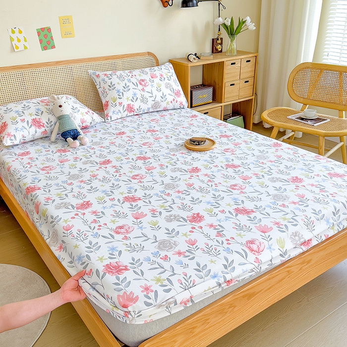 91家纺网 家纺一手货源 找家纺 芃成家纺 2023新款全棉老粗布床笠 曼莎