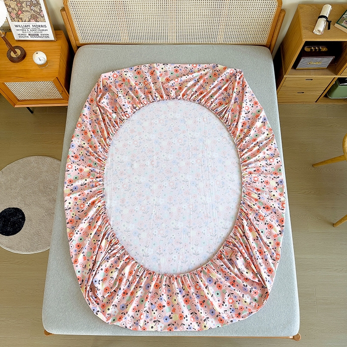 91家纺网 家纺一手货源 找家纺 芃成家纺 2023新款全棉老粗布床笠 花海