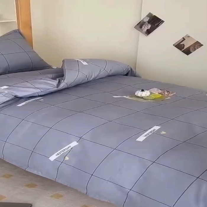 91家纺网 家纺一手货源 找家纺 朵希曼 2026新款全棉学生三件套 乐芙