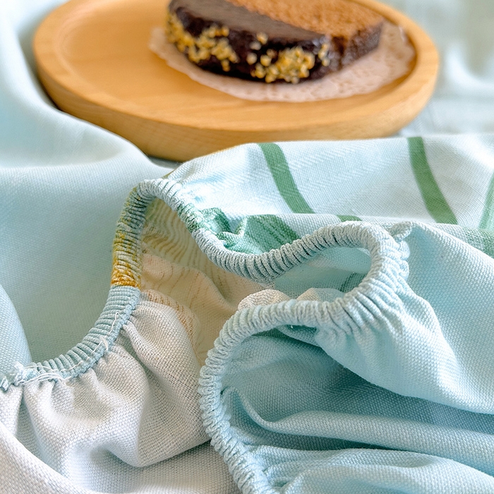 91家纺网 家纺一手货源 找家纺 芃成家纺 2023新款全棉老粗布床笠 莫奈