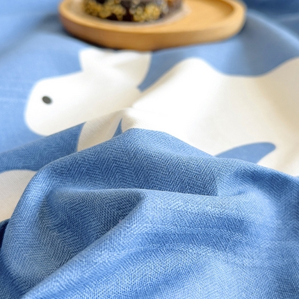 芃成家纺 2023新款全棉老粗布床笠 小兔乖乖