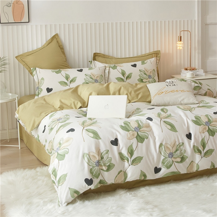 91家纺网 家纺一手货源 找家纺 沐白家居 2023全棉13376全棉印花四件套 浮生若梦