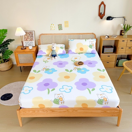 91家纺网 家纺一手货源 找家纺 芃成家纺 2023新款全棉老粗布床笠 心语